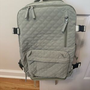 Quilted Gray Backpack